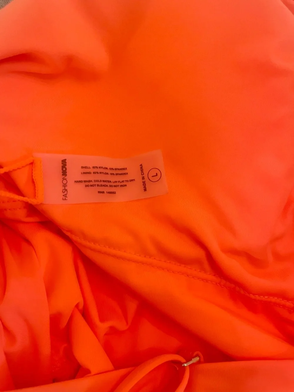 Fashion Nova One-Shoulder Neon Orange Cutout‎ Swimsuit